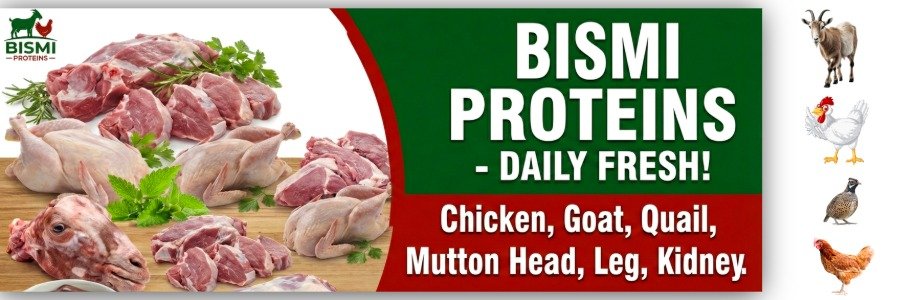 Bismi Proteins meat shop in Madipakkam